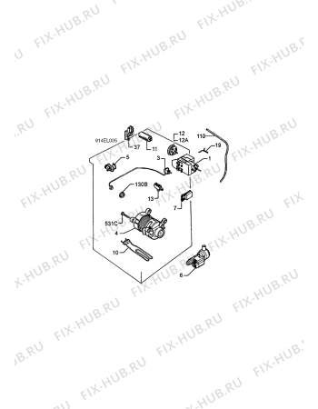 Взрыв-схема стиральной машины Zanussi FLS812C - Схема узла Electrical equipment